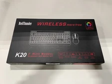 REDTHUNDER K20 WIRELESS KEYBOARD MOUSE COMBO LED RECHARGEABLE