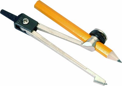 Helix Metallkompass mit Bleistift - robustes Nylon/A Geometriewerkzeug