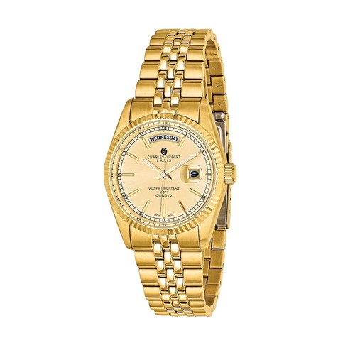 Charles Hubert Ladies Gold-finish Crystal Bezel 20mm Watch Ladies Charles Hubert Gold-finish Crystal Bezel 20mm Watch  main image 3