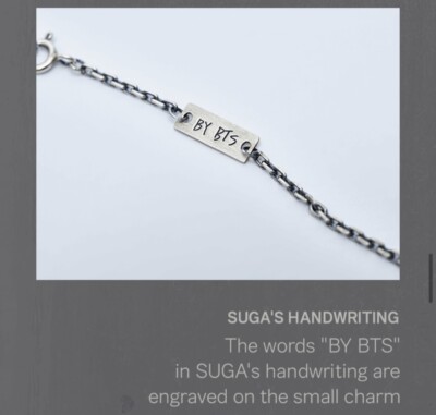 SHIP NOW] BTS SUGA Artist Made Collection Guitar Pick Necklace
