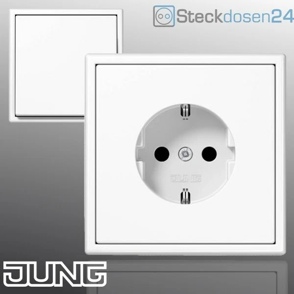 Jung Steckdose LS990 Alpinweiß Schuko Steckdosen Schalter Rahmen Wippe Dimmer