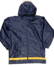 Charles River Boys Hooded Rain Jacket Navy Blue size Large