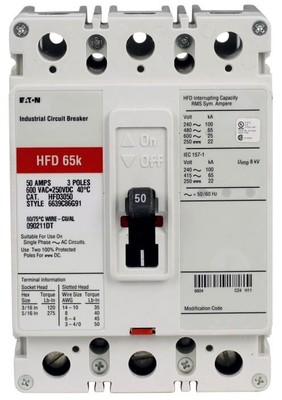 Eaton HFD3090L Molded Case Breakers
