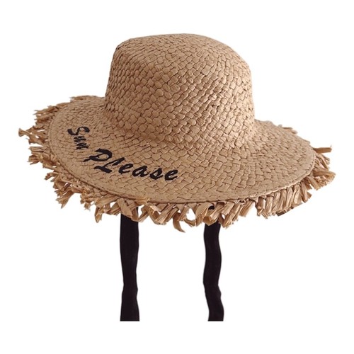 Summer Straw Hat for Girl Sun Hat Toddlers Beach Hat Breathable Caps - Picture 3 of 10