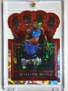 2021 Crown Royale Giannis Antetokounmpo #4 RED CRYSTAL /49 Die Cut - Rare