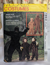 McCalls Costume Pattern 7863 Animals Gorilla Monkey Bear Size EX-Large 42, 44