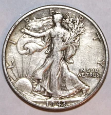 1943-D Walking Liberty Half Dollar - XF/AU - #2548D