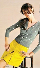 NEW J Crew Collection Vintage LINEN SCHOOL GIRL SKIRT Sz 4 Yellow PRISTINE