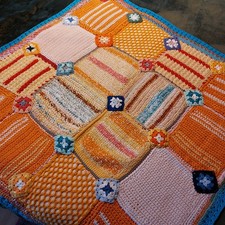   Granny Square Boho Retro Häkeldecke Hippie...