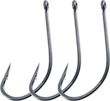 Dr.Fish 100 Pack Fly Hooks Streamer Stinger Wide #4-100 Pack, Black Nickel 