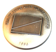 1984 Vintage Volvo White Truck Corporation Commemorative Nickel Silver Coin