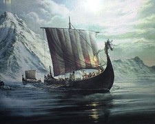 Malen nach Zahlen Erwachsene Drachenschiff 40x50 cm Paint by Numbers DIY &Ouml;l Acry