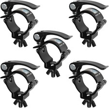 5 Pack 2" Black DJ Stage Lighting Clamps, Truss Clamp, Par Light Mount Hook, Hea