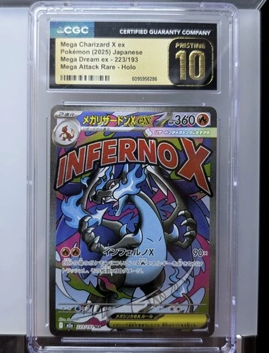 Mega Charizard X Ex 223/193 Mega Attack Rare Holo CGC PRISTINE 10