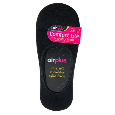 Airplus Active No Show Socks, Assorted Bright Colors, Women's Shoe Size 5-10