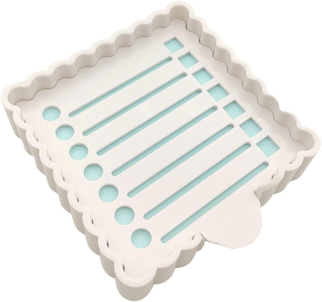 Wavy Sticky Notes Holder with Stencil - Elegant Desk Organizer and Dispenser-image