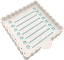 Wavy Sticky Notes Holder with Stencil - Elegant Desk Organizer and Dispenser