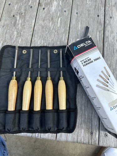 Delta Micro Woodturning Tools 46-671 Set of 5 High Speed Steel lathe gouge