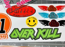 TWO Walmart Smiley Face Die Cut Vinyl Decals "Stickers"