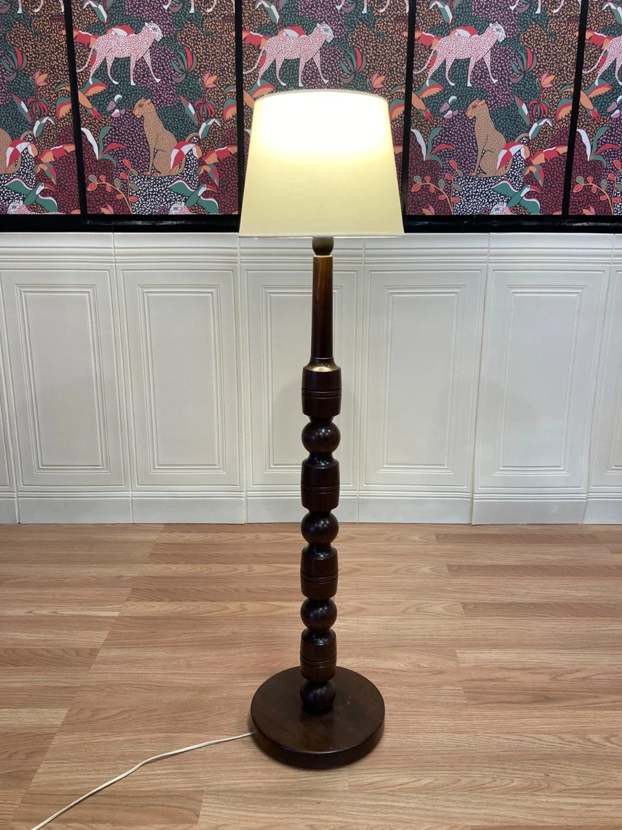 LAMPE SCANDINAVE EN BOIS ET FILS DES ANNÉES 60