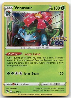 Venusaur #3/78 (Holo) (NM) Pokemon GO PGO Pokemon