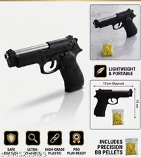 Realistic Style Toy Pistol with Pellet Accessories for Hobby Use