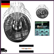 Solarbrunnen Vogelbad 3 5W 2200mAh Akku 8 LED Licht