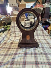 Edwardian mahogany "balloon" mantel clock Case. 