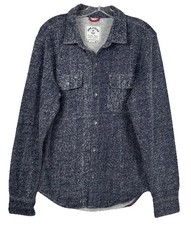 Iron and Resin Men  s Small Flannel Long Sleeve Button Up Shirt Blue Gray