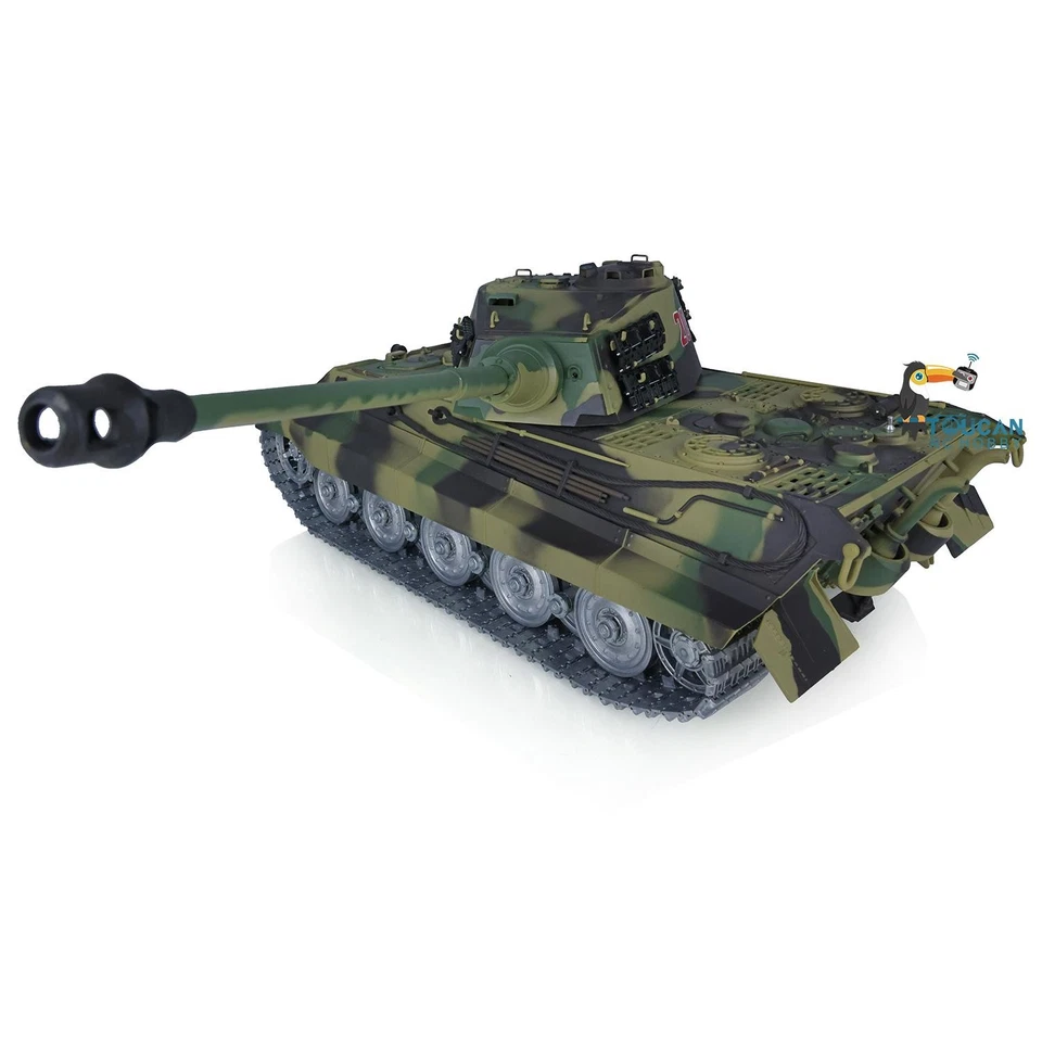 US STOCK 1/16 Customized 3888A King Tiger 7.0 RC Tank Metal Wheels Barrel Recoil - Image 3 of 4