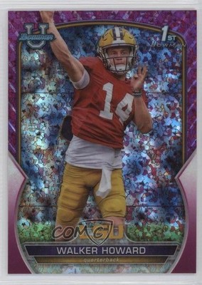 2022 Bowman U Chrome Fuchsia Mini-Diamond Refractor /150 Walker Howard #92 15ik
