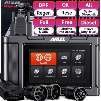 ANCEL HD3400 PRO Diesel Heavy Duty Truck Diagnostic Scanner All System DPF Regen