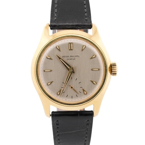 VINTAGE Patek Philippe Calatrava 35mm SILVER Manual 18K Yellow...