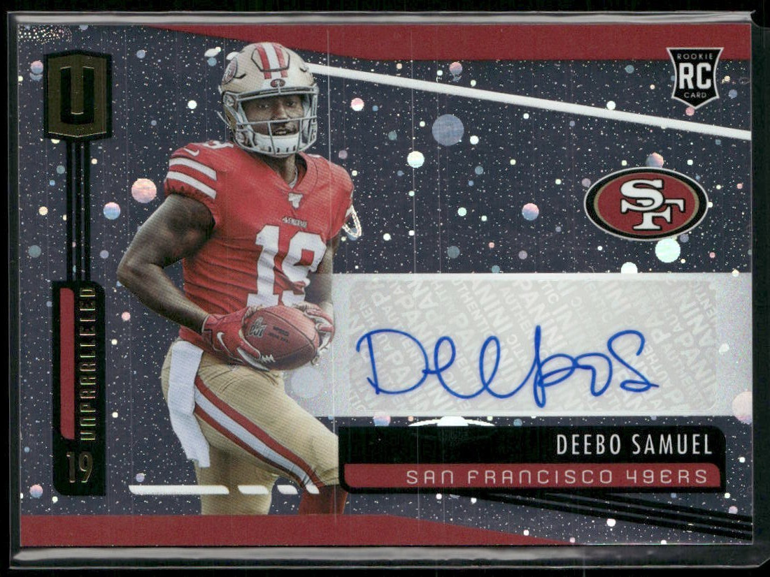 2019 Panini Unparalleled #234 Deebo Samuel Rookie RC Auto Cosmos