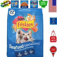 Purina Seafood Sensations Dry Cat Food - 22 lb Filled with Salmon & Tuna Flavors 1.91 per pound