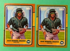 Lot of (2) 2025 Onyx Vintage JOSH KURODA-GRAUER Gold /25 + Orange /50 Athletics