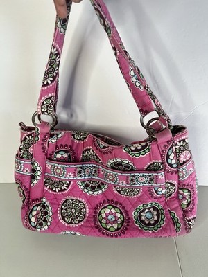 Vera Bradley Purse Handbag Shoulder Bag Lisa Cupcakes Pink Size Medium