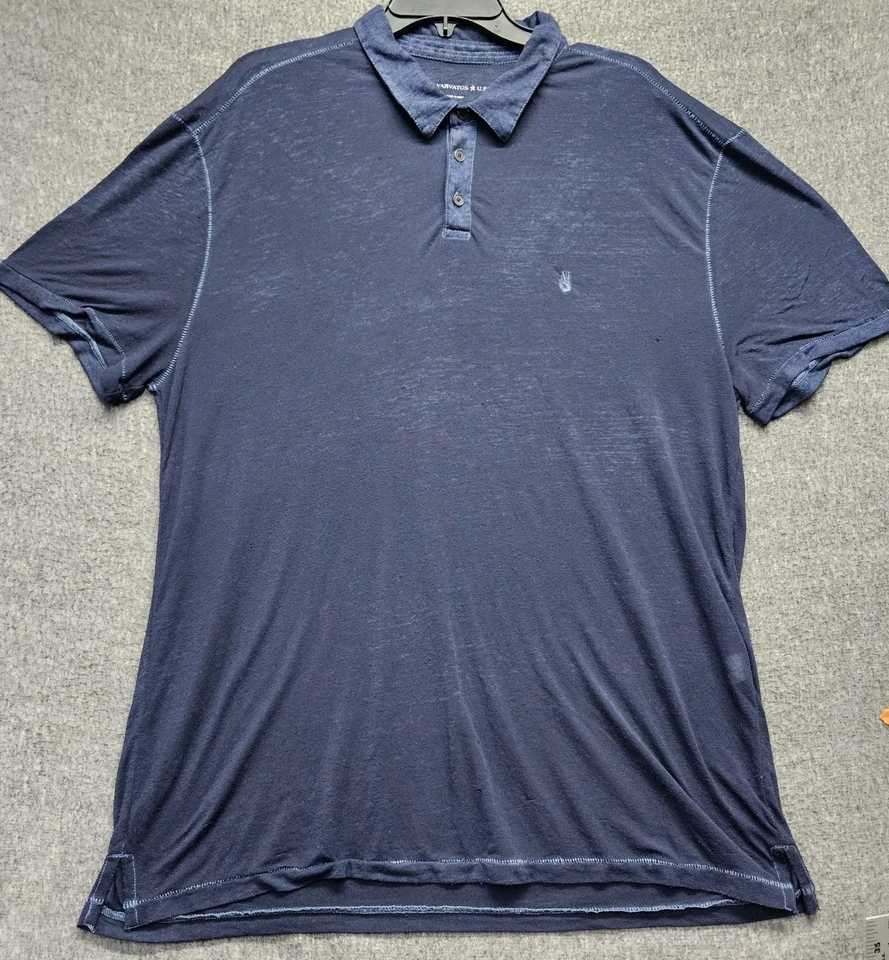 John Varvatos Star USA Men's XXL Lightweight Thin Vented Polo Shirt Stretch - Image 2 of 4