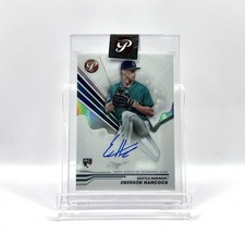 [0441] 2024 Topps Pristine Emerson Hancock Encased Rookie Card RC Auto Refractor. rookie card picture