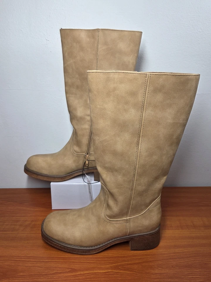 NUEVAS BOTAS NY&C BRONCEADAS TRABAJO TAREAS MEDIA PANTORRILLA PUNTERA CUADRADA talla 11 FRYE CAMPUS BOOT DUPE Foto 2 de 4