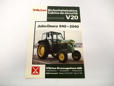 Original Prospekt Viktor V20 Sicherheitskabine an John Deere 1640 Traktor