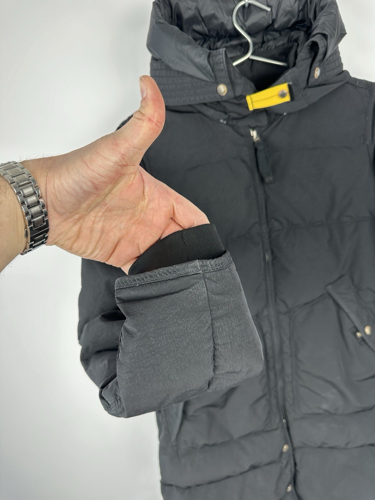 Parajumpers Long Bear Womens Black Down Parka Puffer Jacket Coat Long Size S image 8