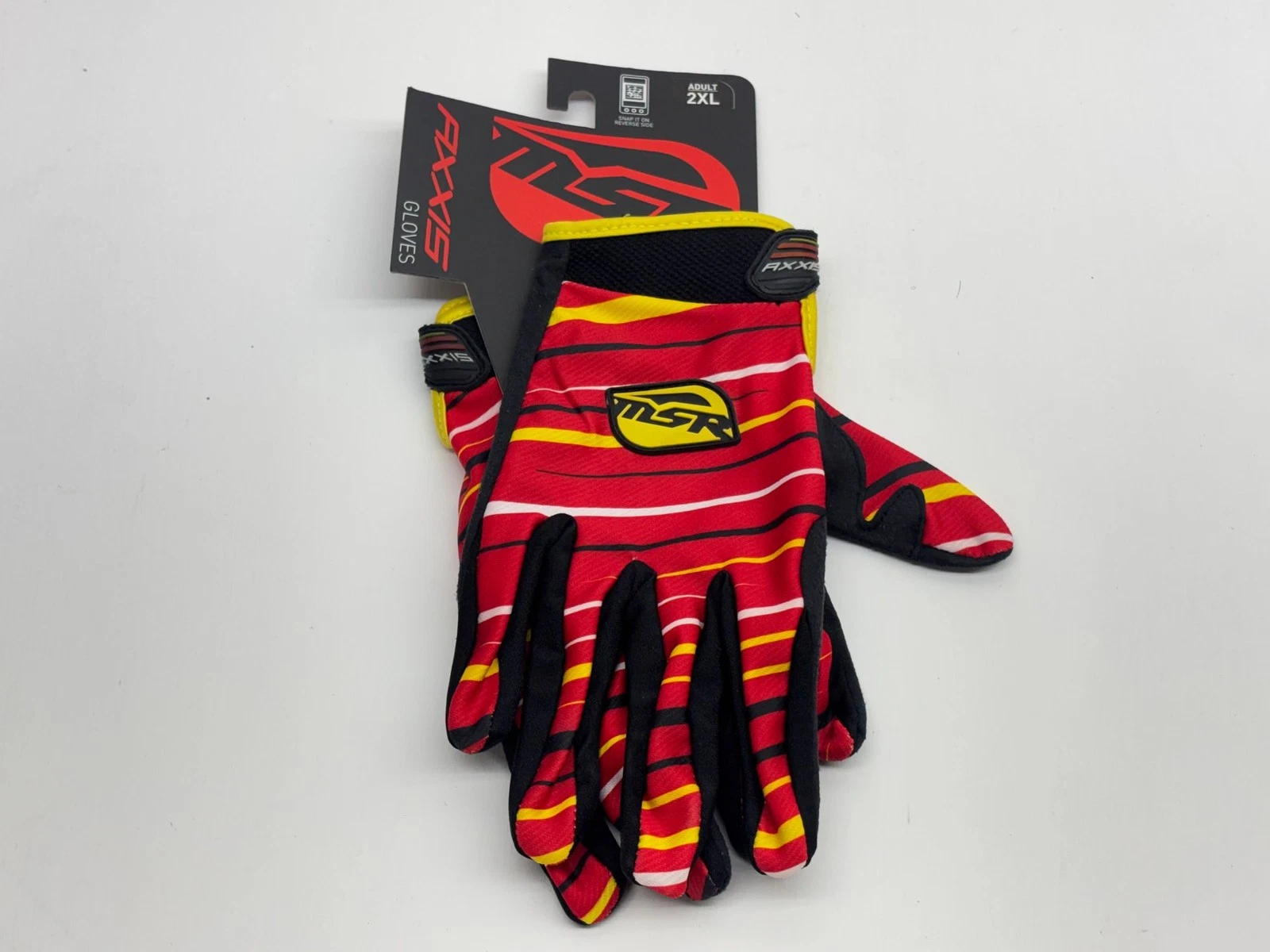 New MSR Men's Gloves 2XL Red Black Yellow XXL Riding Hand Gear Protection MX