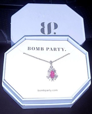 Bomb Party ''Leave Them Speechless'' RBP 3612 Pink Tourmaline Necklace!