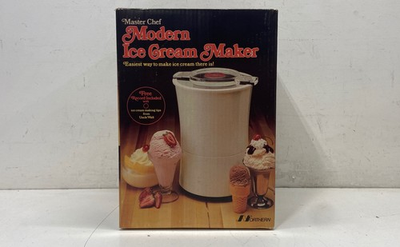 #ad Master Chef Modern Ice Cream Maker Vintage Northern Electric New In Box Record $24.99
