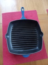 Le Creuset 27 Cm Blue Cast Iron Square Griddle Pan