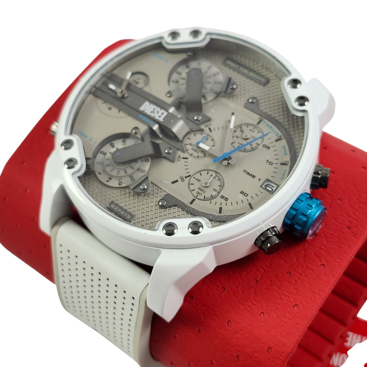 NEW Diesel Mr Daddy 2.0 White Gray DZ7419 Large Mens Chronograph