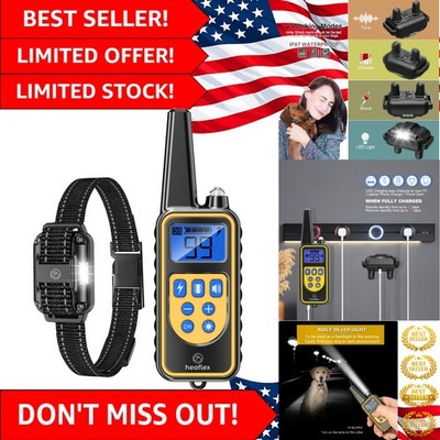 Durable Nylon Dog Training Collar - 3300ft Range, Waterproof & Rechargeable