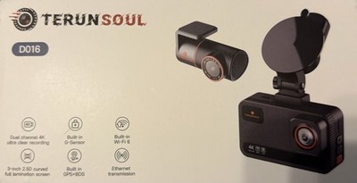 Terunsoul Dash 4K Cam Front and Rear 128GB Card Included, 5.8 GHz WiFi Dash Cam