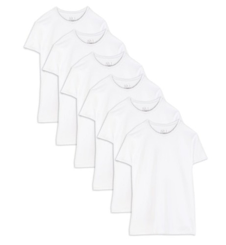 Fruit of the Loom Big/Tall Men's Short Sleeve Crew T-Shirt, White - 6 Pack - 第 16/24 張圖片